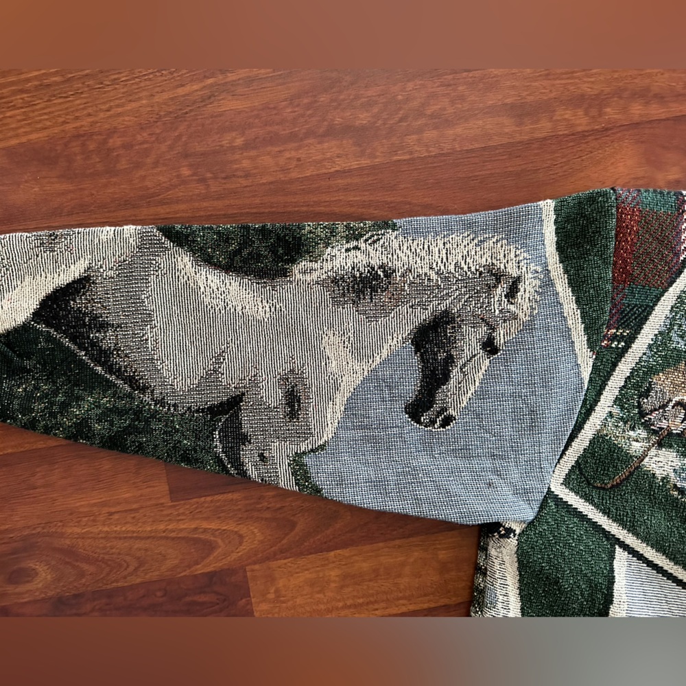 VTG Western Horse Woven Sweatshirt Sweater - Picture 5 of 10